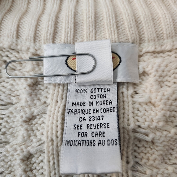 GUC Talbots Thick Cable Sweater w/ Full length zipper. Size S. Read description - Picture 9 of 9